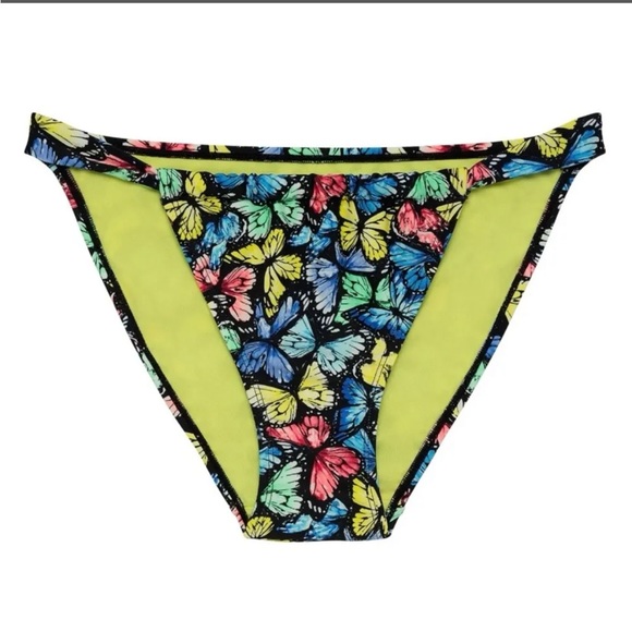 NWT bikini Love & Sports Black Shimmer Lace-Up Tankini Top size XS Bottom Small - Picture 10 of 15